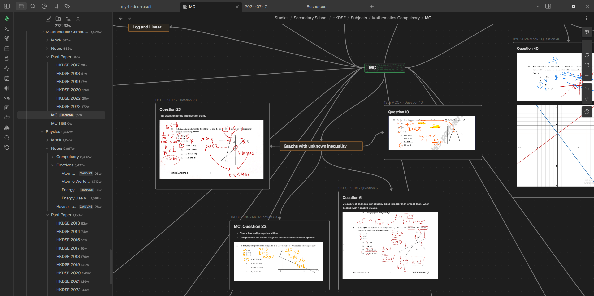 Obsidian Maths CANVAS